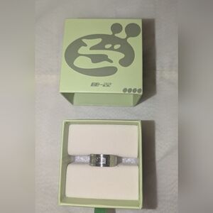 OFFGOD/Bandage Boy Men’s Stainless Steel Adjustable Band Ring Silver NIB